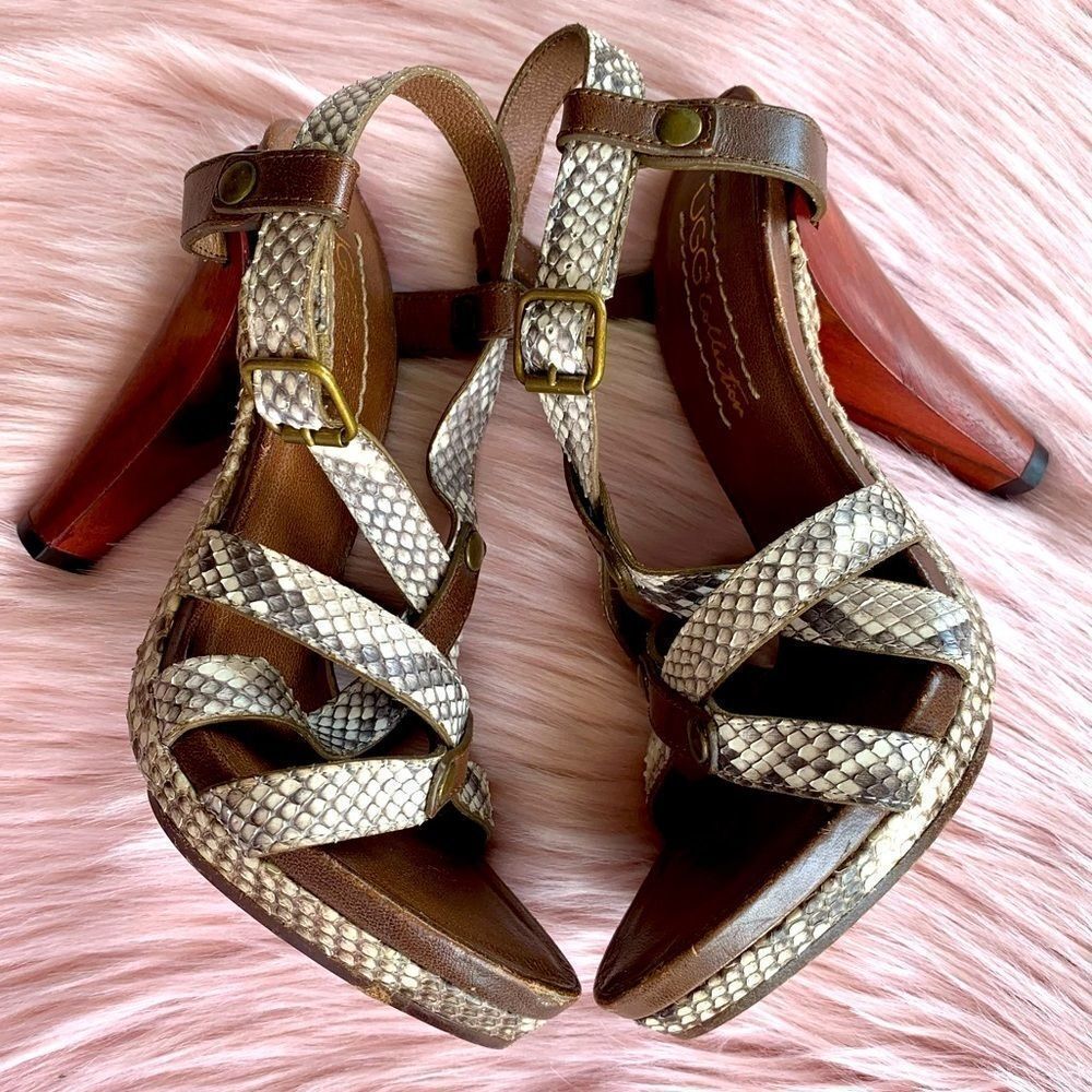 🖤 UGG Australia | Gabriella Snakeskin Wooden Heel